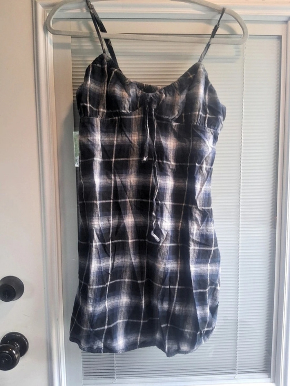 Wild Fable Plaid Mini Dress in Black & White Size Medium Like New